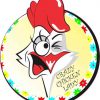 Circle Crazy Chicken Lady Sticker