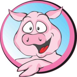 Circle Pig Sticker