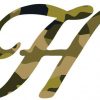 h monogram sticker