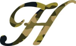 h monogram sticker