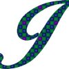Geometric Pattern Cursive I Monogram Sticker