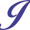 Blue Cursive I Monogram Sticker