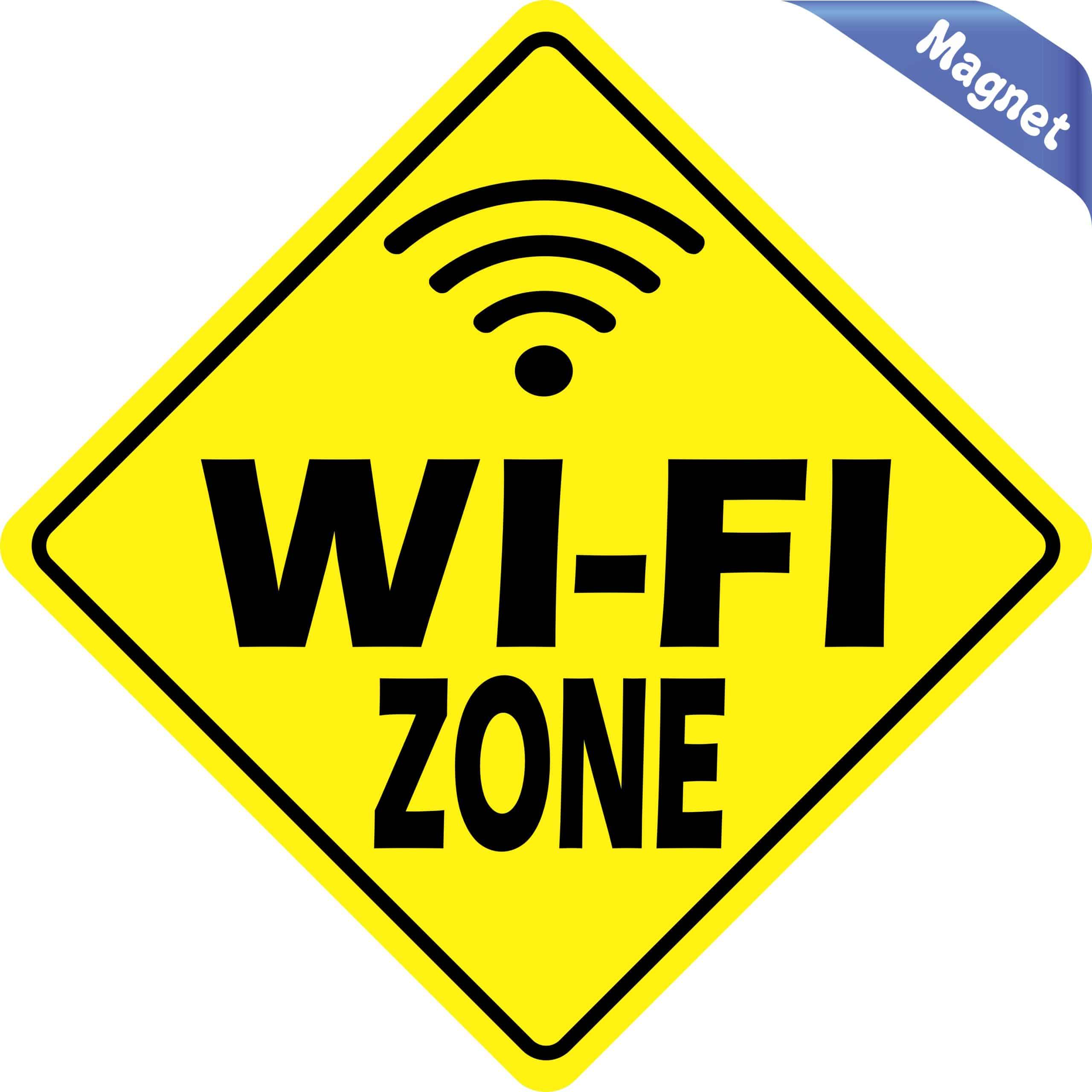 6in x 6in Wi-Fi Zone Magnet - Image 2