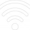 White Die Cut Wi-Fi Symbol Sticker