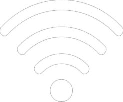 White Die Cut Wi-Fi Symbol Sticker