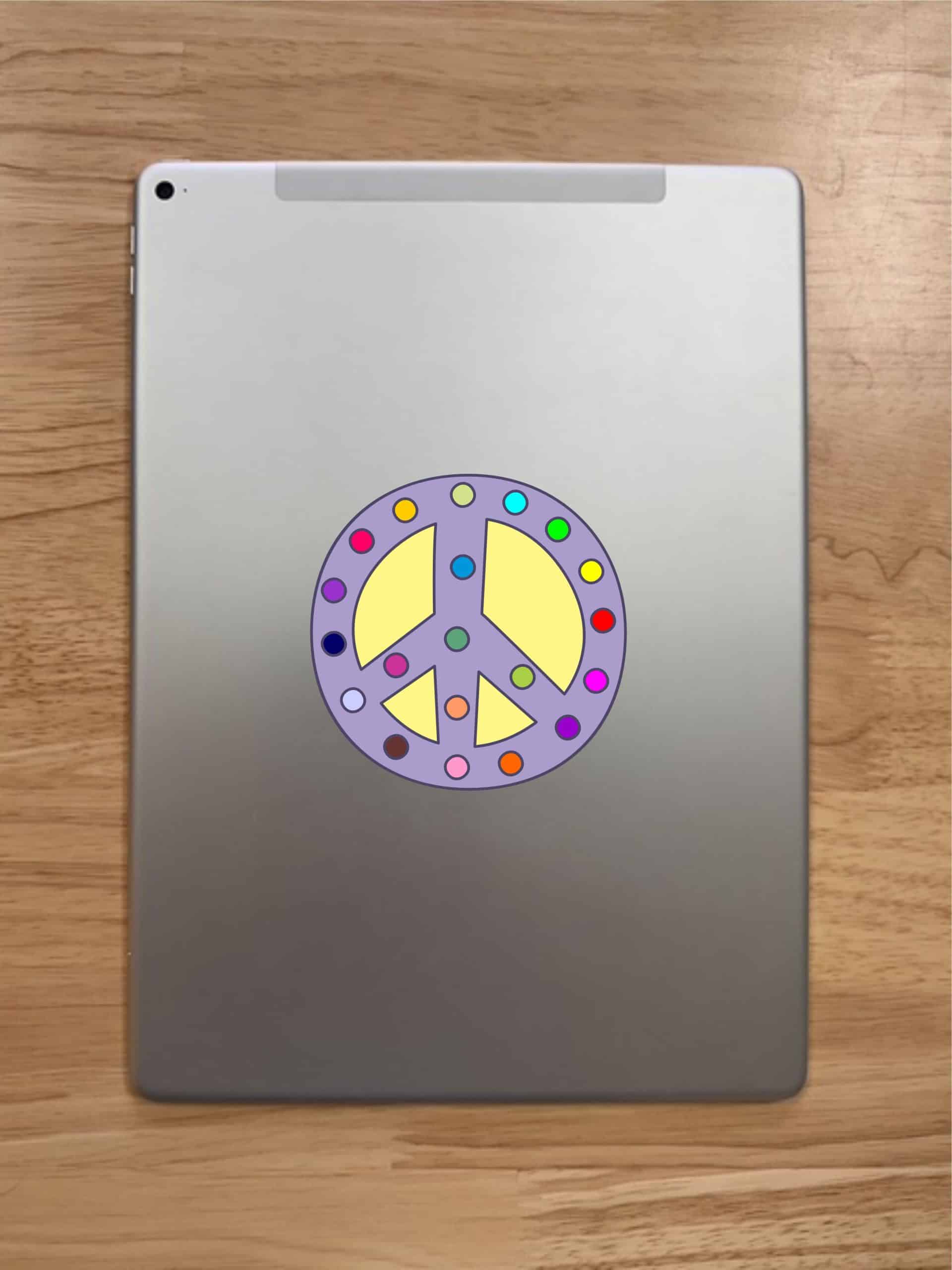 4in x 4in Pastel Purple Peace Symbol Sticker Vinyl Cup Decal Bumper Decals - Image 7