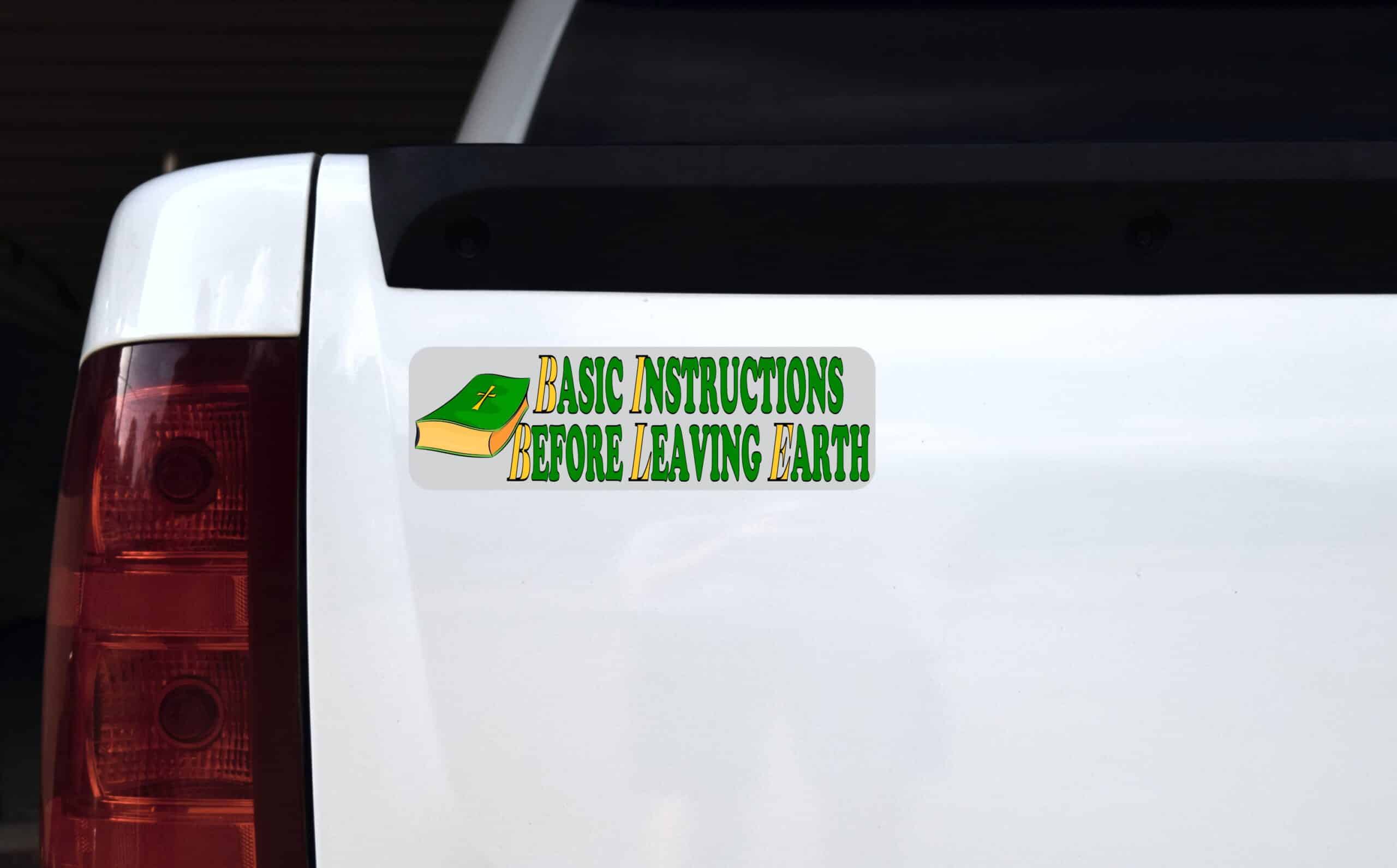 10in x 3in Gray B.I.B.L.E Bible Magnet Vinyl Religious Vehicle Magnets