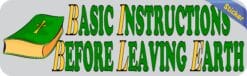 10in x 3in Gray B.I.B.L.E Bible Bumper Sticker Vinyl Vehicle Religious Decal