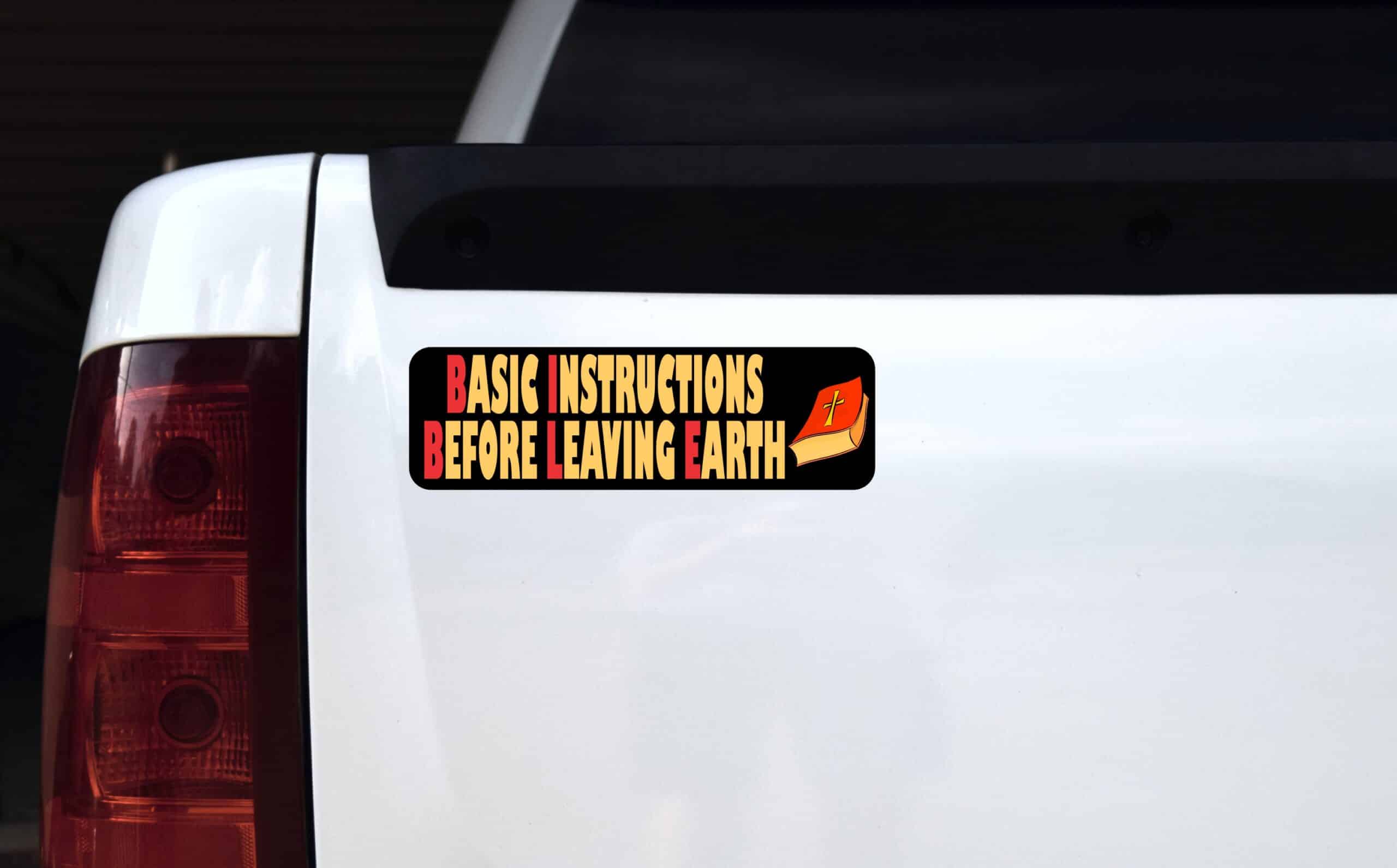10in x 3in Black B.I.B.L.E Bible Magnet Vinyl Religious Vehicle Magnets