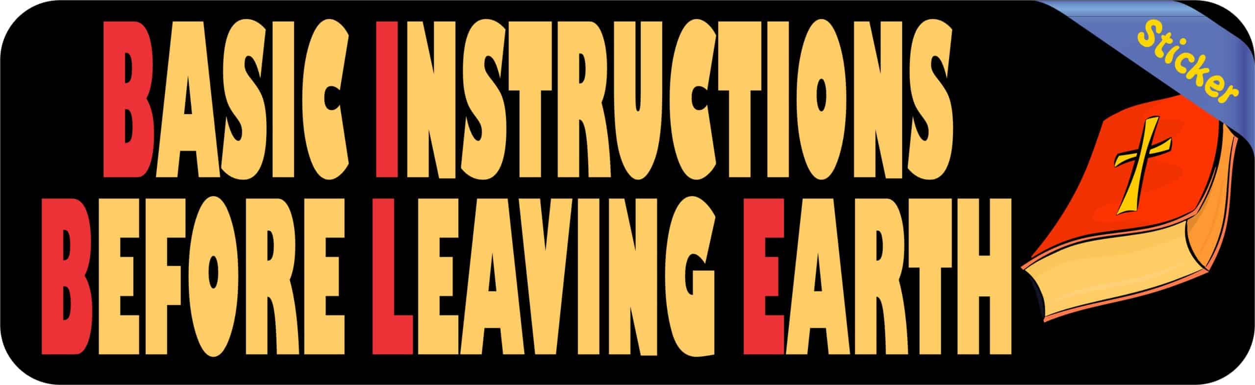 10in x 3in Black B.I.B.L.E Bible Bumper Sticker Vinyl Vehicle Religous Decal