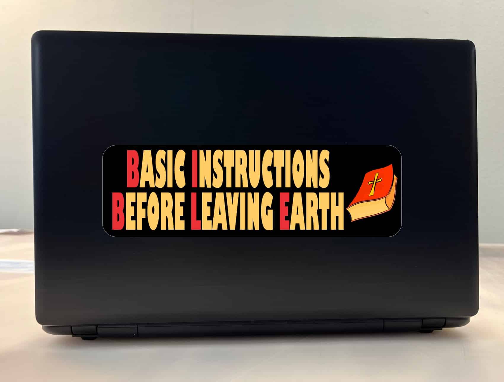 10in x 3in Black B.I.B.L.E Bible Bumper Sticker Vinyl Vehicle Religous Decal