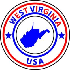 State Circle West Virginia Sticker