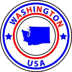 State Circle Washington Sticker