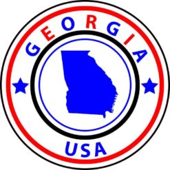 State Circle Georgia Sticker