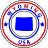 State Circle Wyoming Sticker