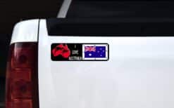 10in x 3in I Love Australia Magnet Vinyl Vehicle Bumper Magnets Flag