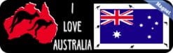 10in x 3in I Love Australia Magnet Vinyl Vehicle Bumper Magnets Flag