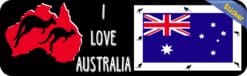 10in x 3in I Love Australia Bumper Sticker Vinyl Kangaroo Decal Stickers