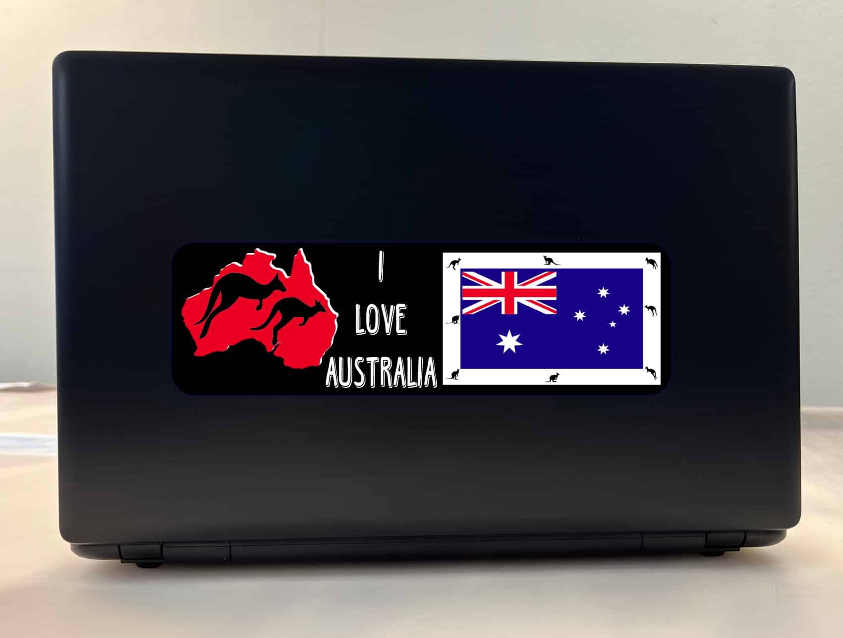 10in x 3in I Love Australia Bumper Sticker Vinyl Kangaroo Decal Stickers