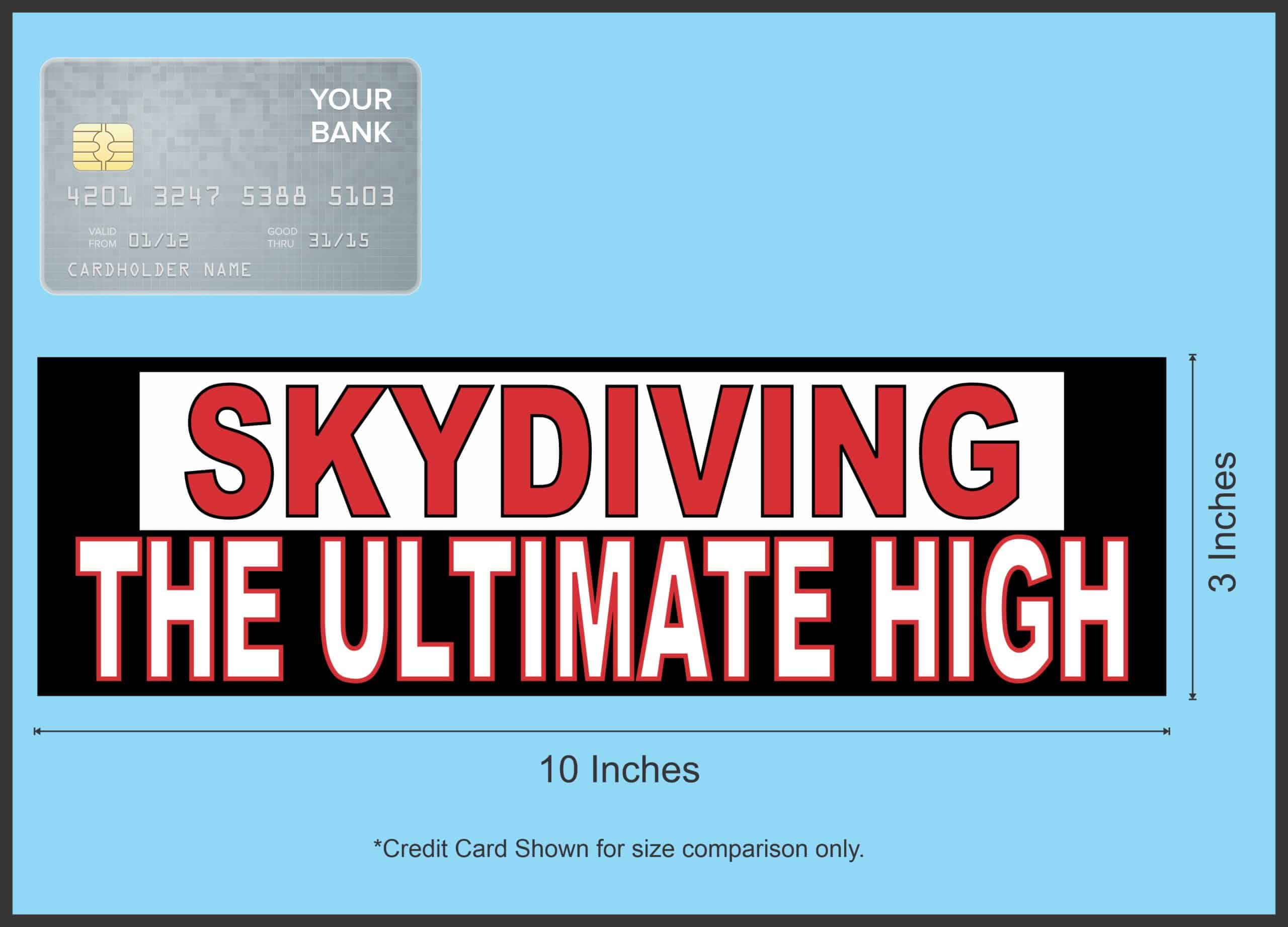 10in x 3in Skydiving Ultimate High Magnet Magnetic Vehicle Sports Magnets - Image 4