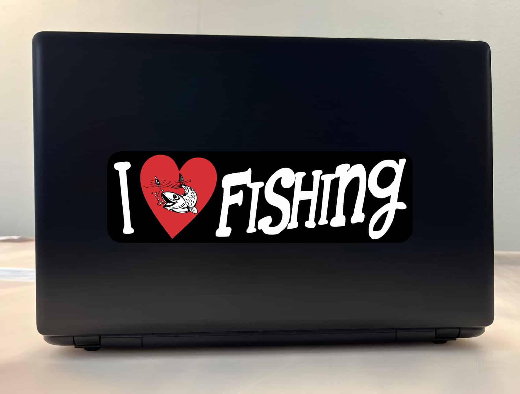 10in x 3in I Love Fishing Bumper Sticker Vinyl Vehicle Sports Decal Sticker