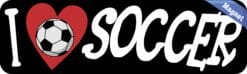 10in x 3in I Love Soccer Magnet Magnetic Vehicle Bumper Sports Magnet