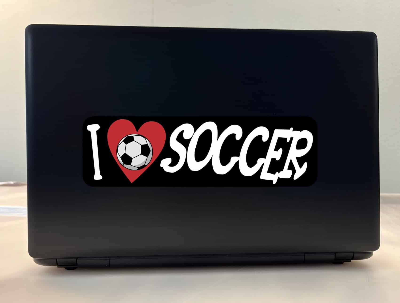 10in x 3in I Love Soccer Bumper Sticker Vinyl Vehicle Sports Decal Sticker