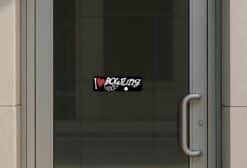 10in x 3in I Love Bowling Bumper Sticker Vinyl Vehicle Sports Decal Sticker