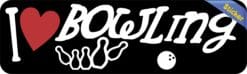 10in x 3in I Love Bowling Bumper Sticker Vinyl Vehicle Sports Decal Sticker