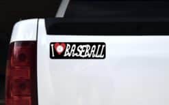 10in x 3in I Love Baseball Bumper Sticker Vinyl Vehicle Sport Decal Sticker