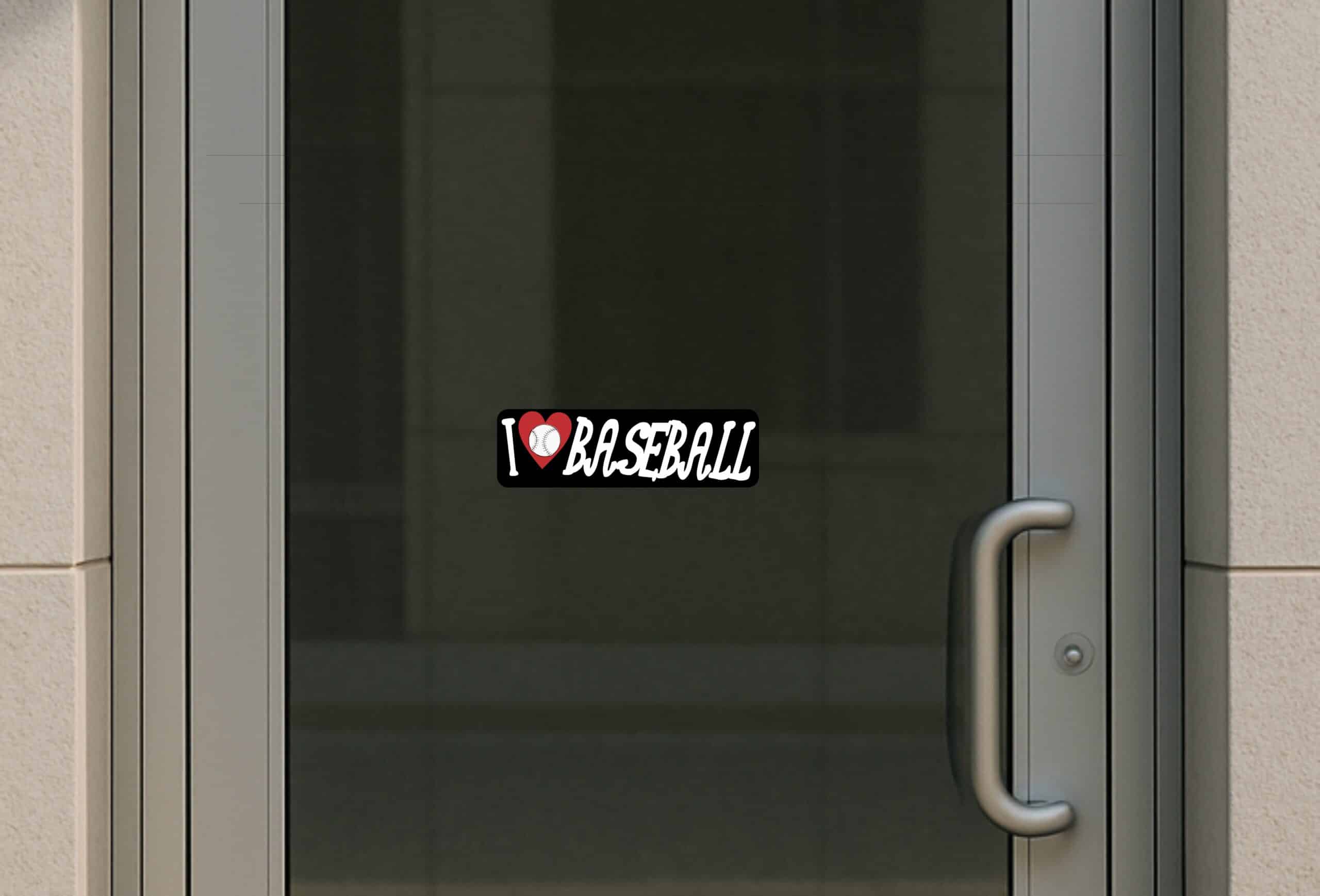 10in x 3in I Love Baseball Bumper Sticker Vinyl Vehicle Sport Decal Sticker