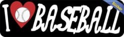 10in x 3in I Love Baseball Bumper Sticker Vinyl Vehicle Sport Decal Sticker
