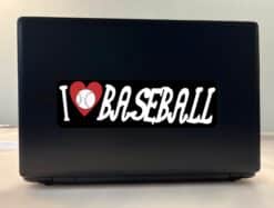 10in x 3in I Love Baseball Bumper Sticker Vinyl Vehicle Sport Decal Sticker