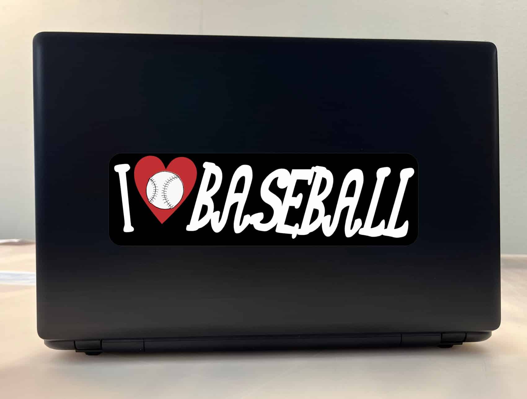 10in x 3in I Love Baseball Bumper Sticker Vinyl Vehicle Sport Decal Sticker