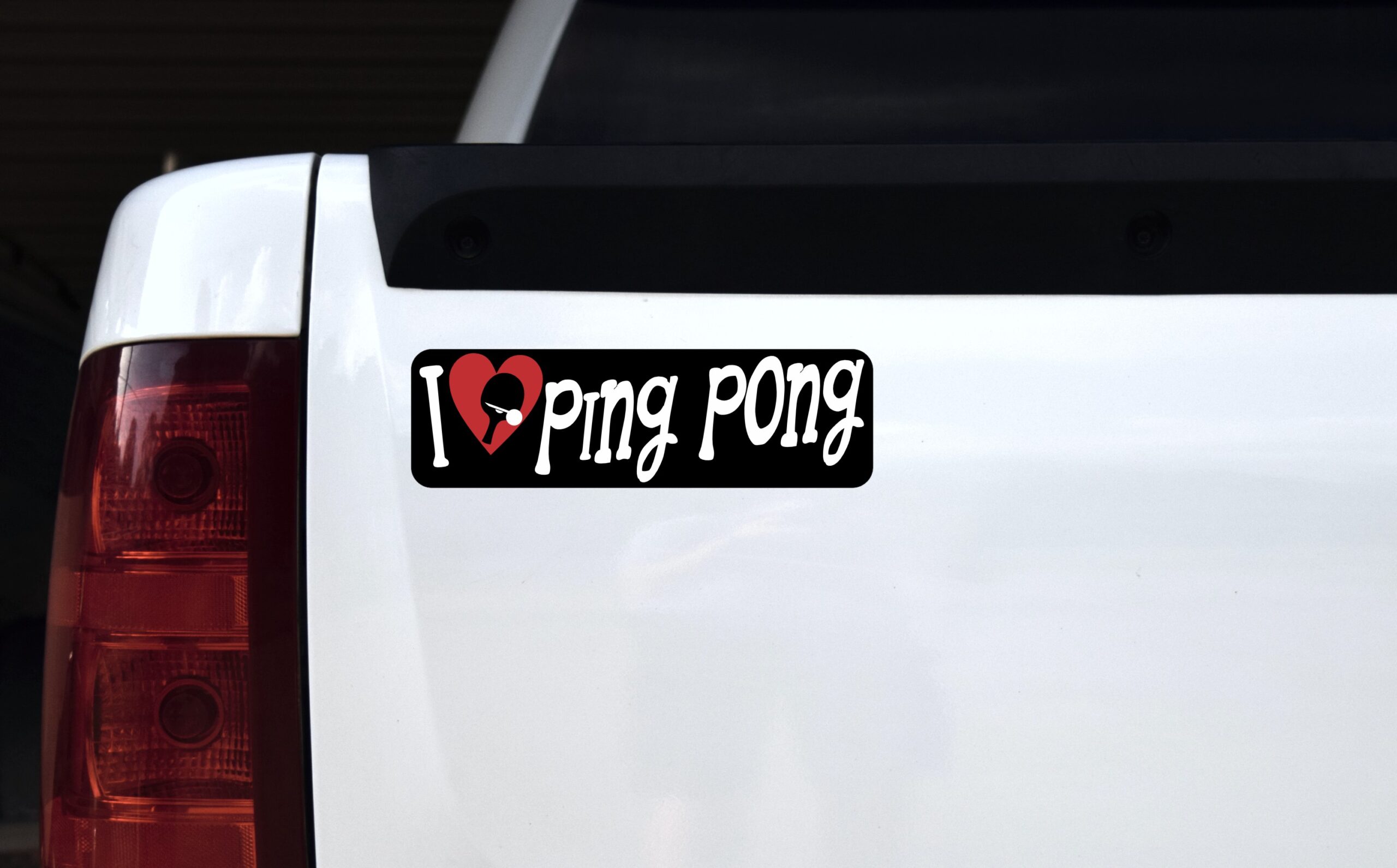10in x 3in I Love Ping Pong Magnet Magnetic Vehicle Bumper Sport