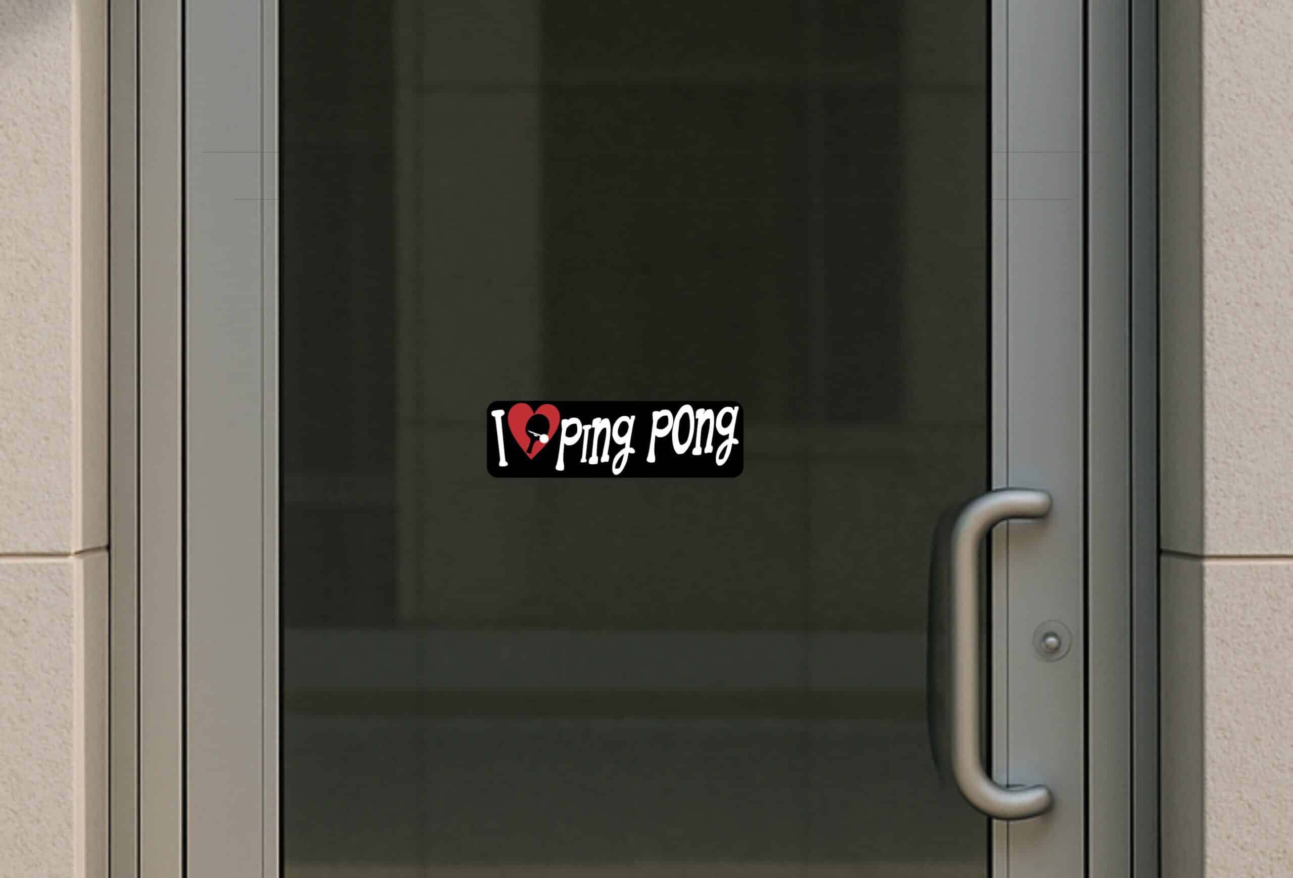 10in x 3in I Love Ping Pong Bumper Sticker Vinyl Vehicle Sports
