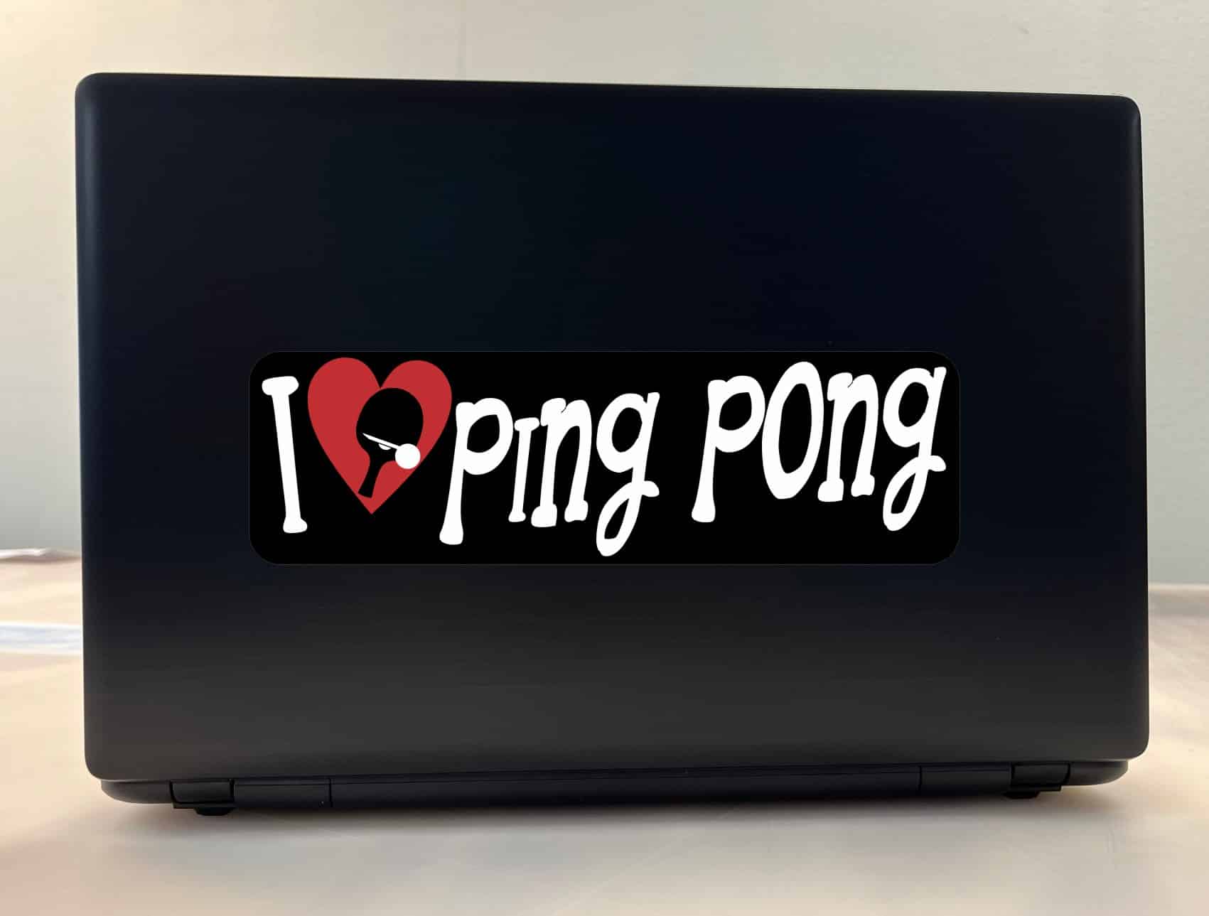 10in x 3in I Love Ping Pong Bumper Sticker Vinyl Vehicle Sports