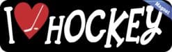 10in x 3in I Love Hockey Magnet Magnetic Vehicle Bumper Sports Magnet