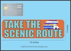 10inx3in Take The Scenic Route Travel Bumper Sticker Vinyl Decal Stickers