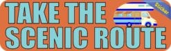 10inx3in Take The Scenic Route Travel Bumper Sticker Vinyl Decal Stickers