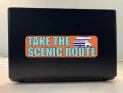 10inx3in Take The Scenic Route Travel Bumper Sticker Vinyl Decal Stickers