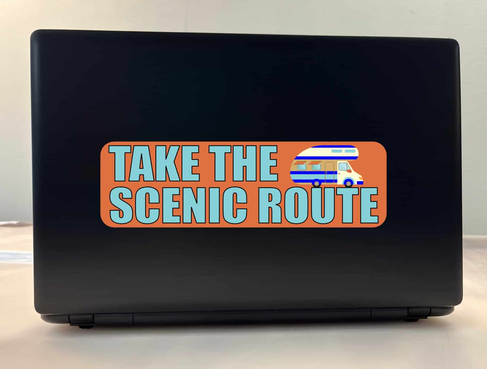 10inx3in Take The Scenic Route Travel Bumper Sticker Vinyl Decal Stickers