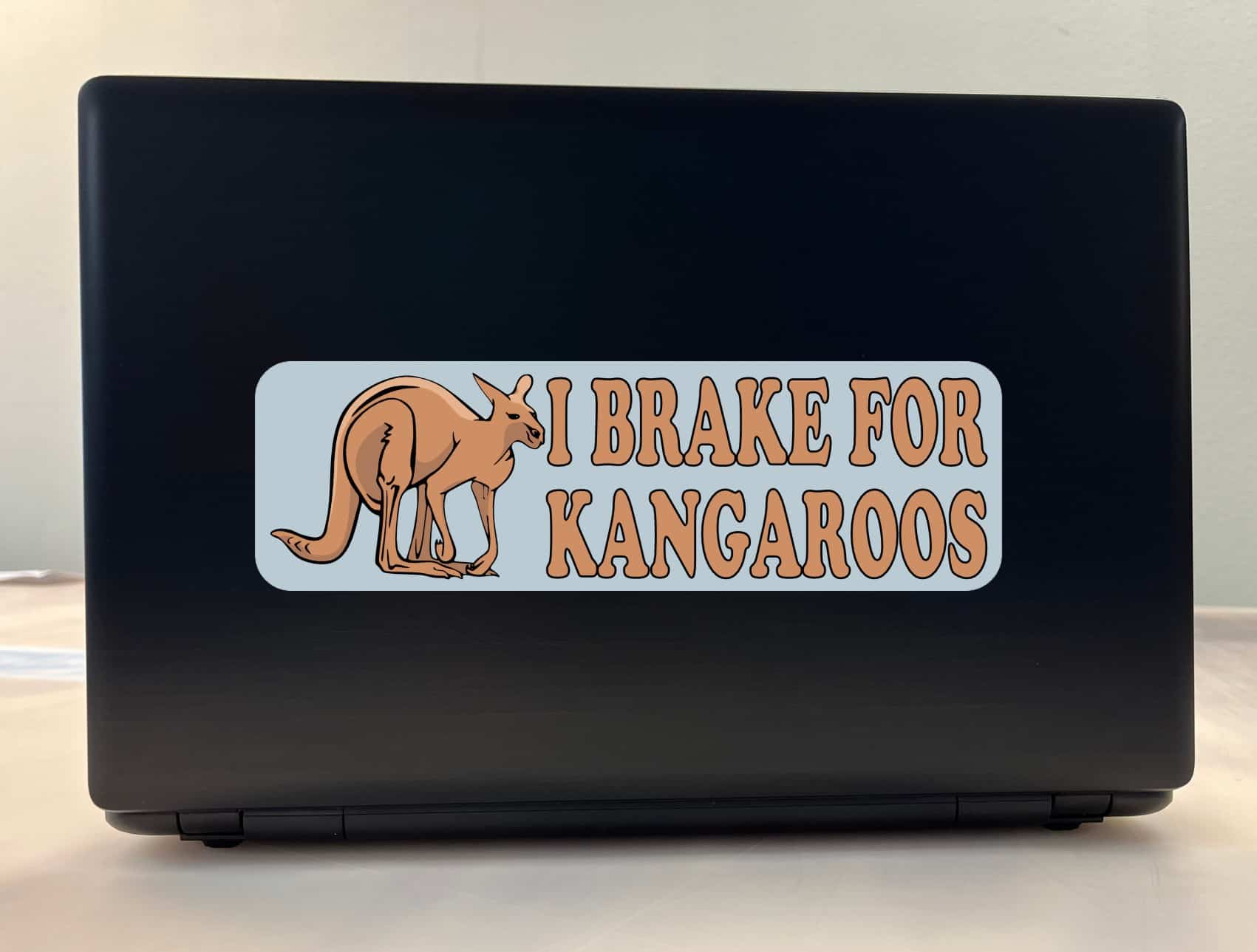10in x 3in I Brake for Kangaroos Bumper Sticker Vinyl Animal Decal Stickers