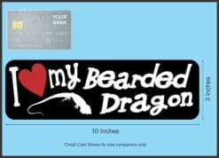 10in x 3in I Love My Bearded Dragon Magnet Vinyl Pet Animal Vehicle Magnets