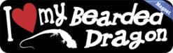 10in x 3in I Love My Bearded Dragon Magnet Vinyl Pet Animal Vehicle Magnets