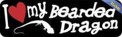 10in x 3in I Love My Bearded Dragon Bumper Sticker Vinyl Vehicle Decal
