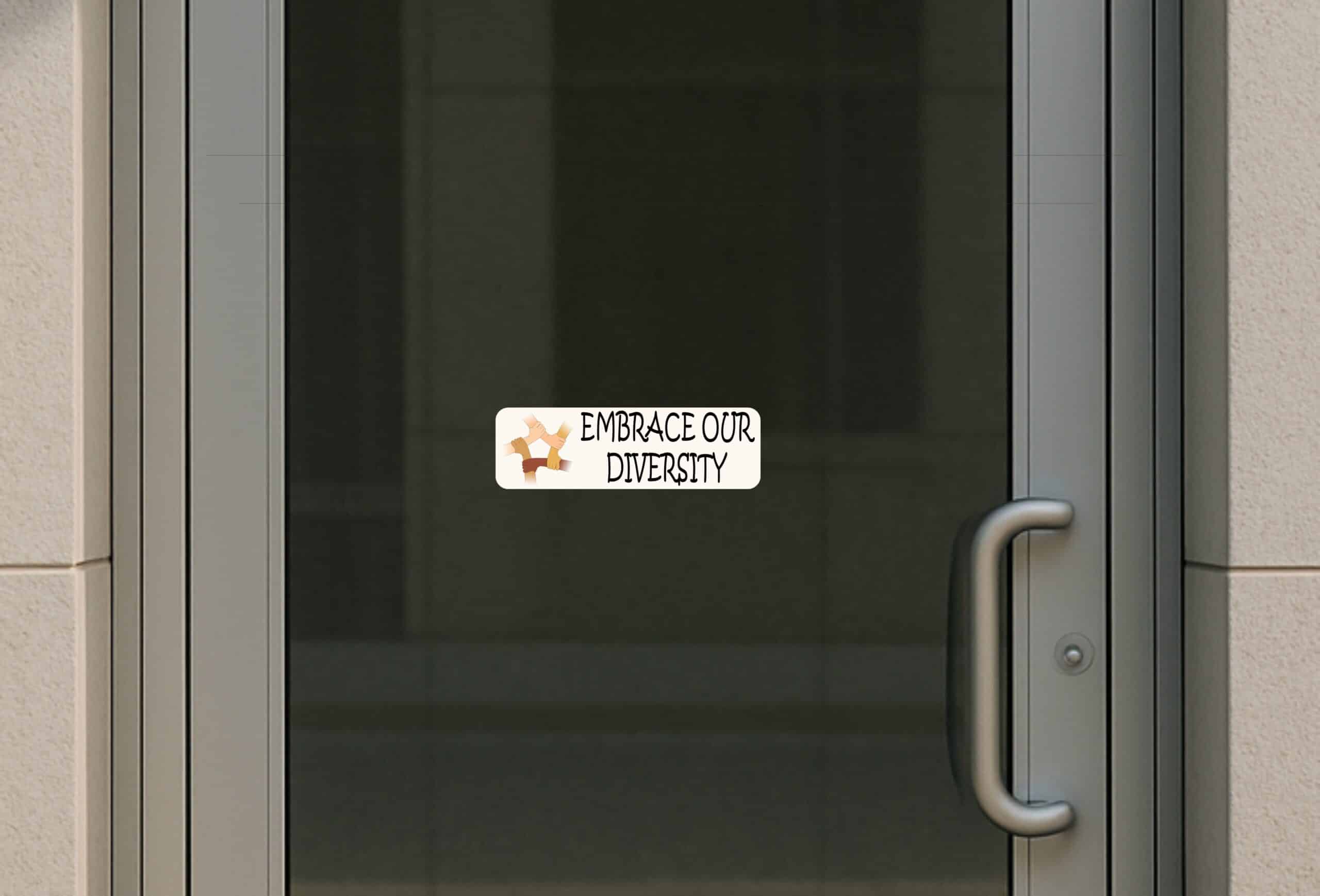10in x 3in Embrace Our Diversity Bumper Sticker Vinyl Car Decal Stickers