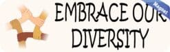 10in x 3in Embrace Our Diversity Magnet Magnetic Vehicle  Magnets