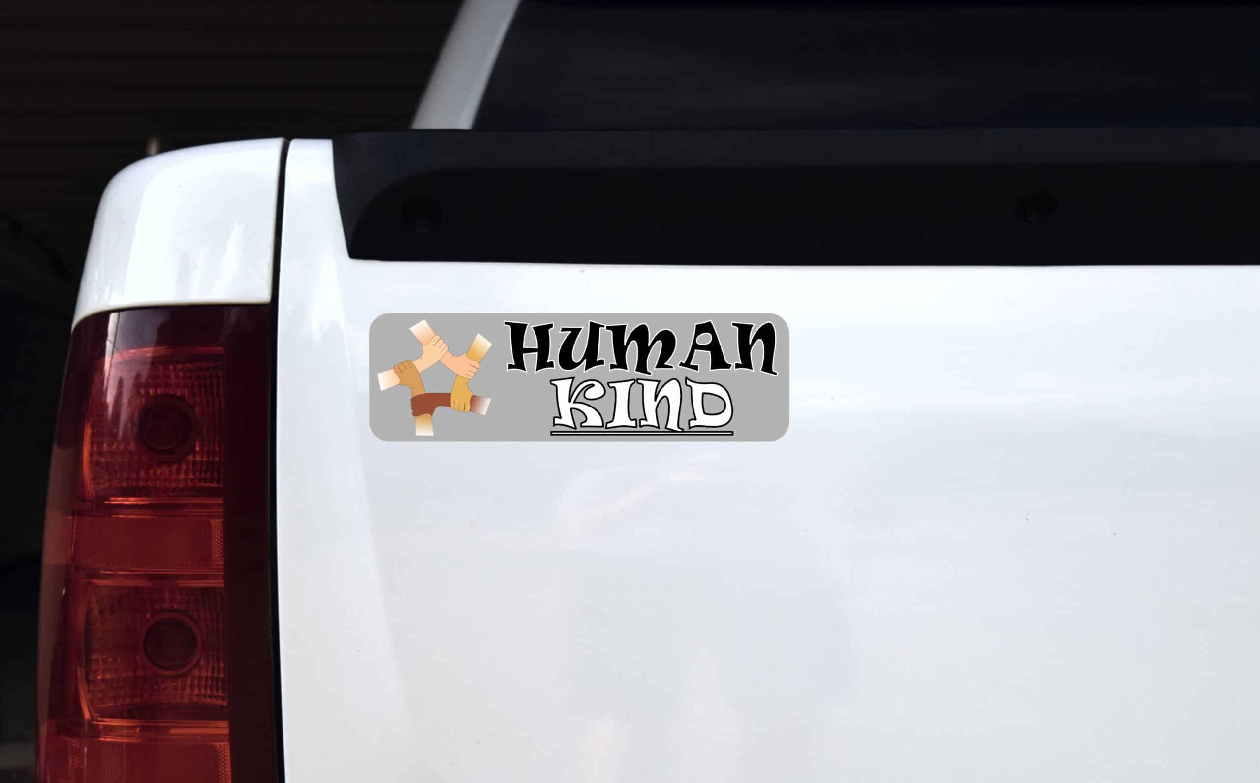 10in x 3in Human Kind Magnet Magnetic Vehicle Bumper Diversity Magnets