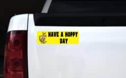 10in x 3in Have a Hoppy Day Bumper Sticker Vinyl Kangaroo Decal Stickers